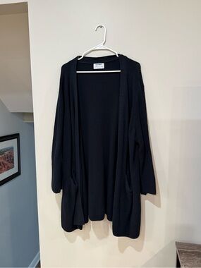 3X Old Navy Women's Black Open-Front Ribbed Cardigan Sweater